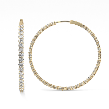 0.4 TCW Round Lab Grown Diamond Stud Earrings