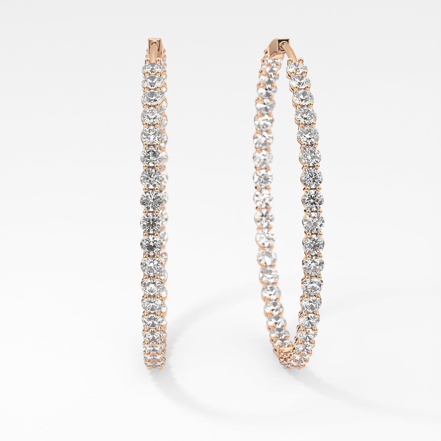 0.4 TCW Round Lab Grown Diamond Stud Earrings