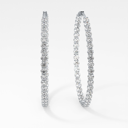 0.4 TCW Round Lab Grown Diamond Stud Earrings