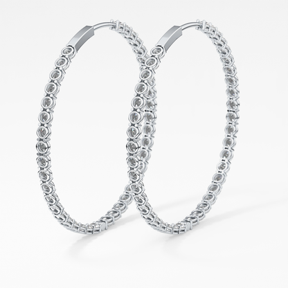 0.4 TCW Round Lab Grown Diamond Stud Earrings