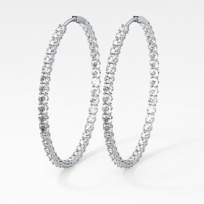 0.4 TCW Round Lab Grown Diamond Stud Earrings