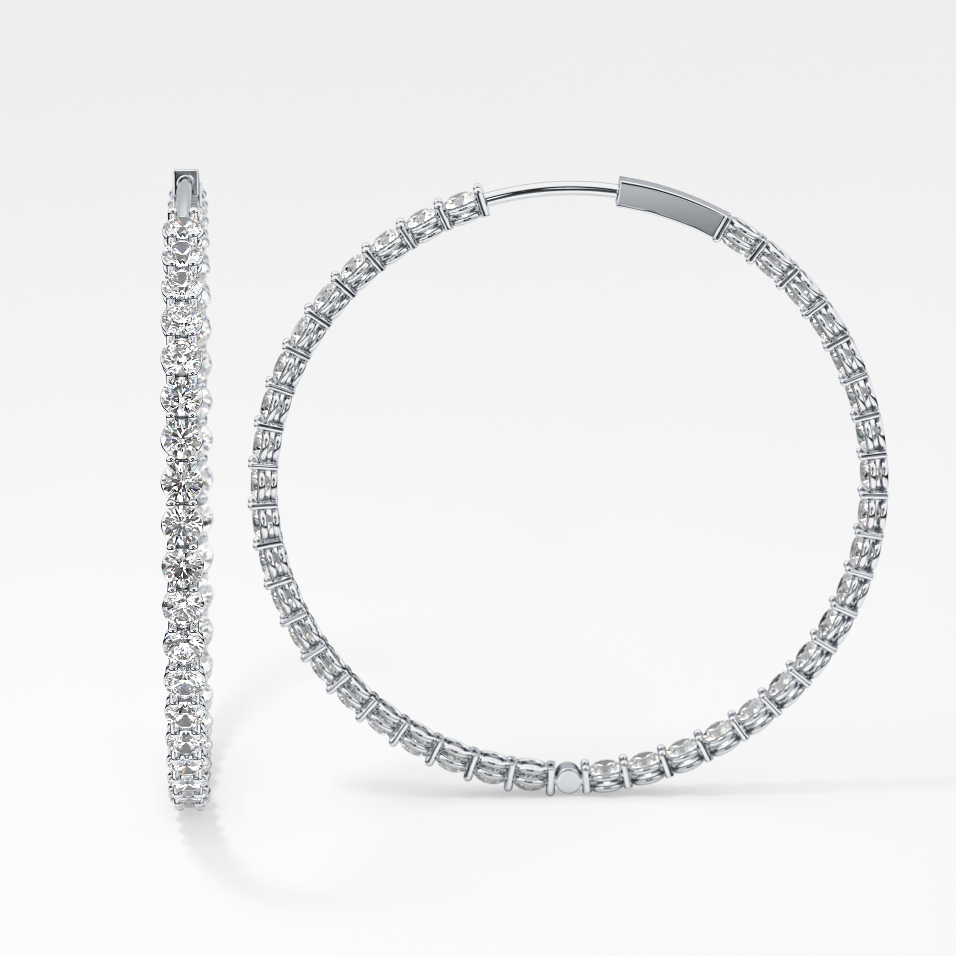 0.4 TCW Round Lab Grown Diamond Stud Earrings