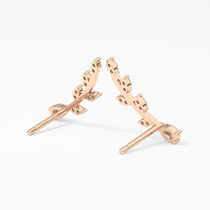 0.4 TCW Round Lab Grown Diamond Stud Earrings