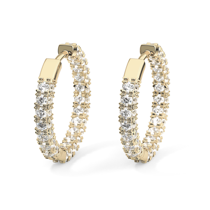 0.4 TCW Round Lab Grown Diamond Stud Earrings