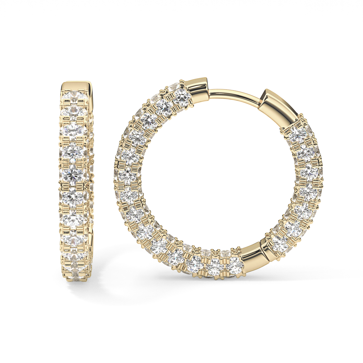 0.4 TCW Round Lab Grown Diamond Stud Earrings