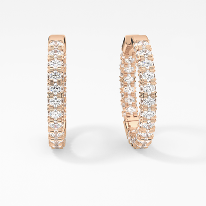0.4 TCW Round Lab Grown Diamond Stud Earrings