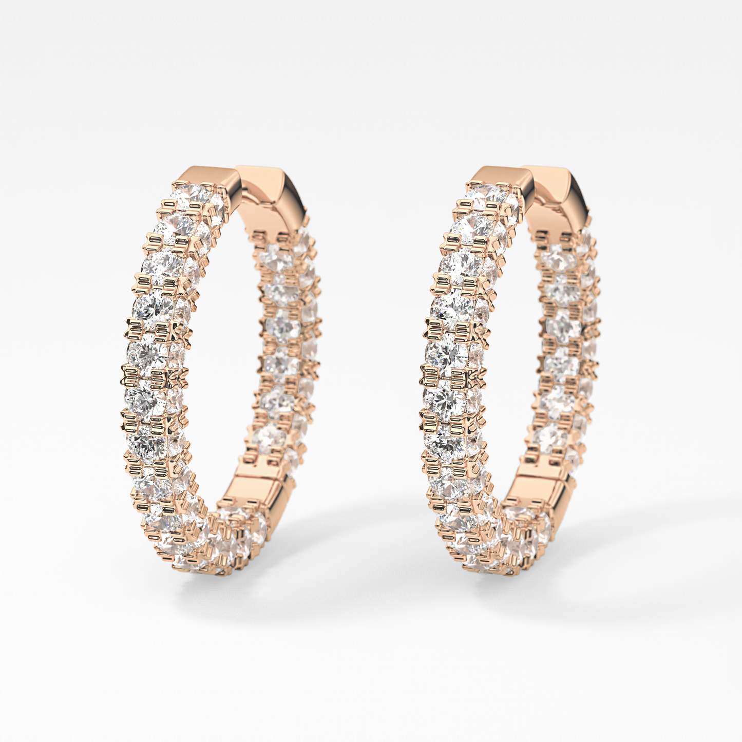 0.4 TCW Round Lab Grown Diamond Stud Earrings