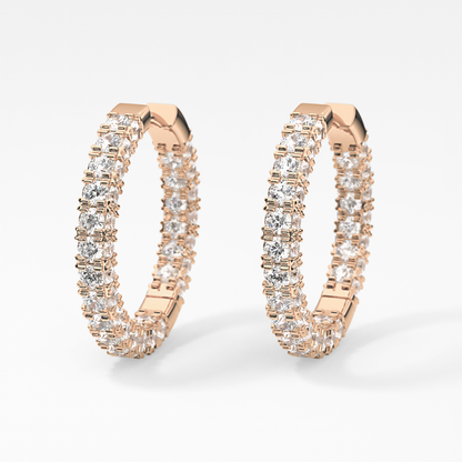 0.4 TCW Round Lab Grown Diamond Stud Earrings