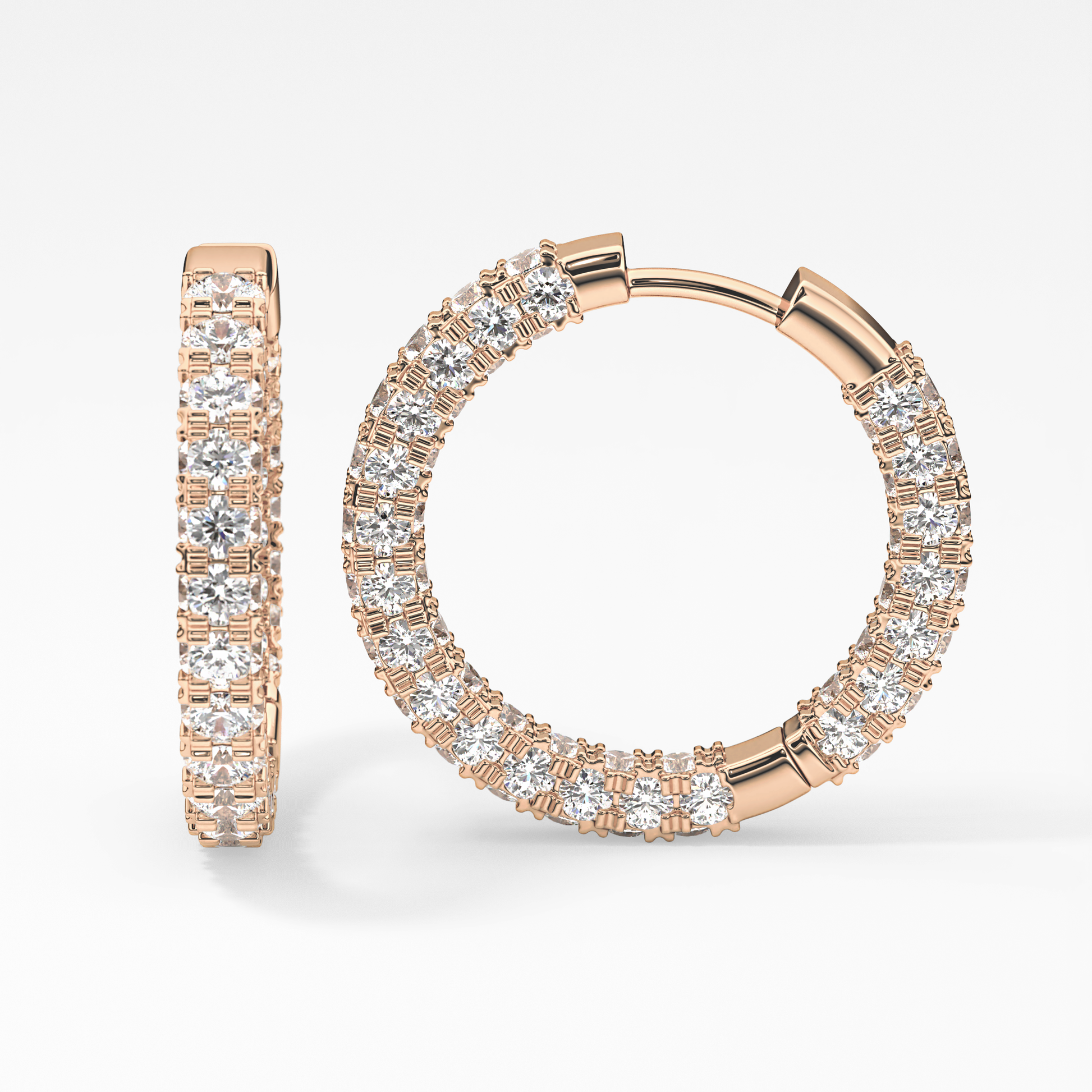0.4 TCW Round Lab Grown Diamond Stud Earrings