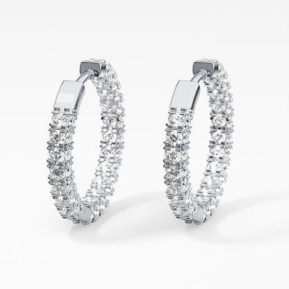 0.4 TCW Round Lab Grown Diamond Stud Earrings