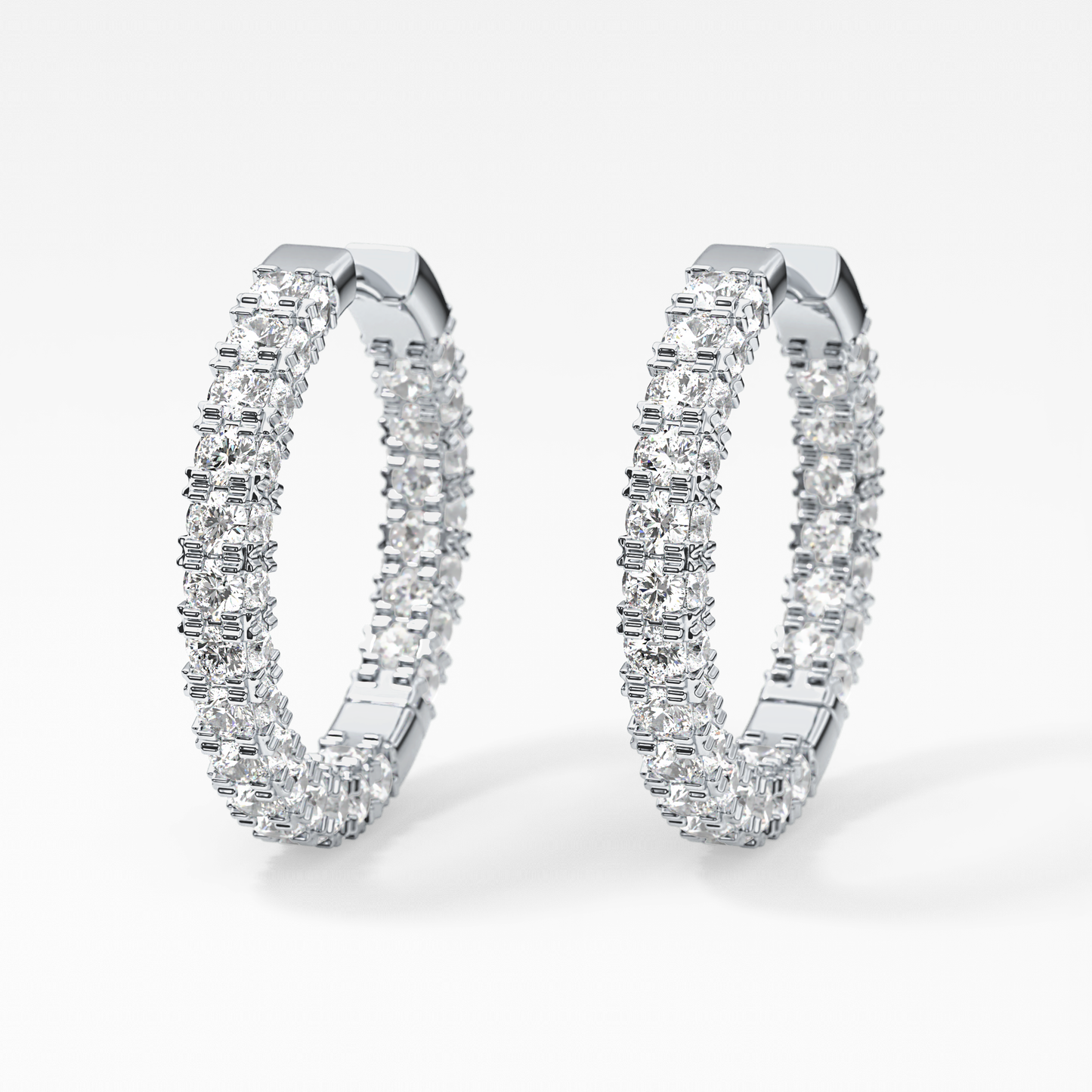 0.4 TCW Round Lab Grown Diamond Stud Earrings