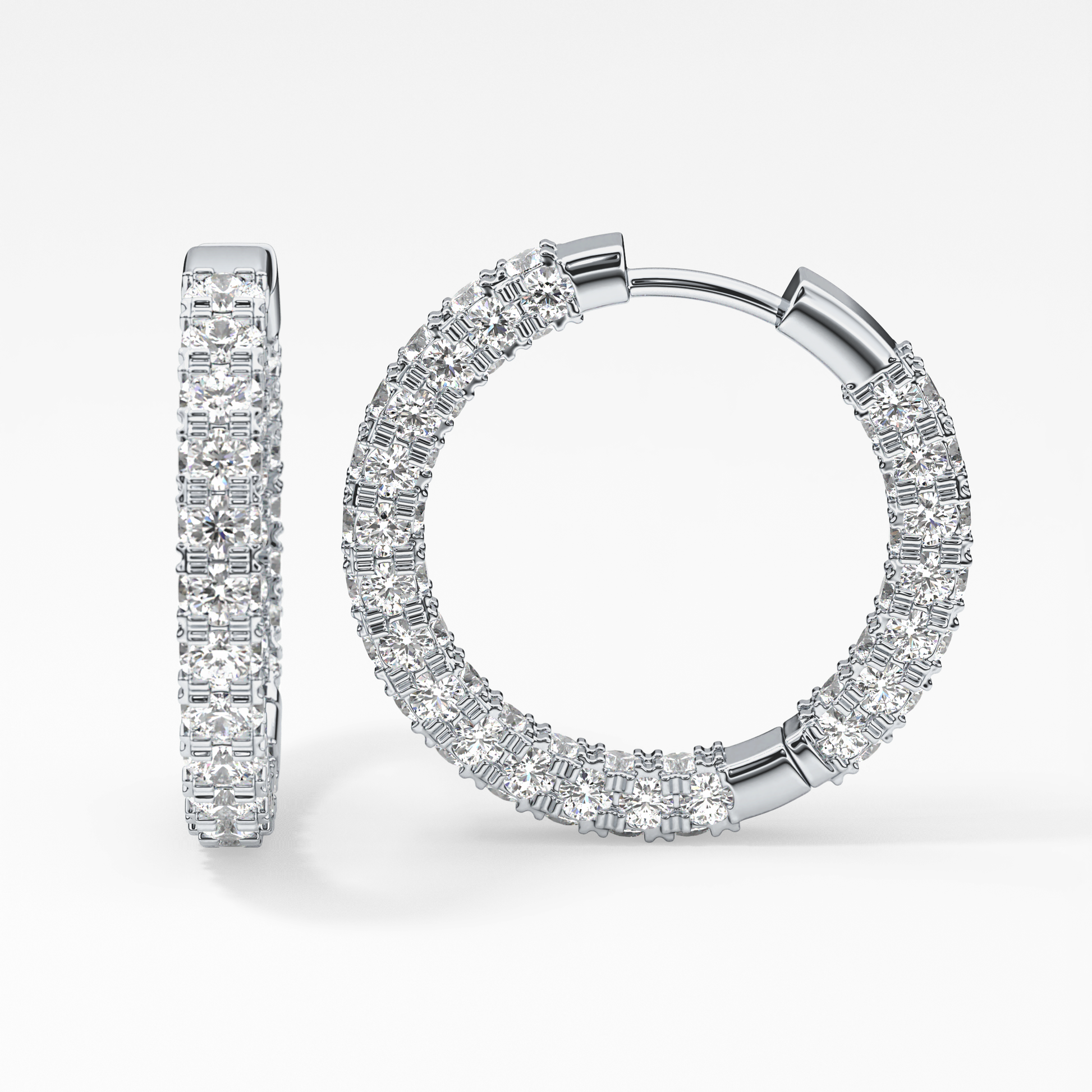 0.4 TCW Round Lab Grown Diamond Stud Earrings