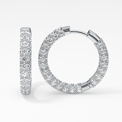 0.4 TCW Round Lab Grown Diamond Stud Earrings