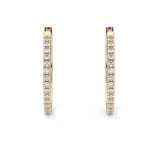 0.4 TCW Round Lab Grown Diamond Stud Earrings