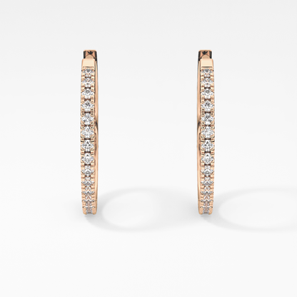 0.4 TCW Round Lab Grown Diamond Stud Earrings