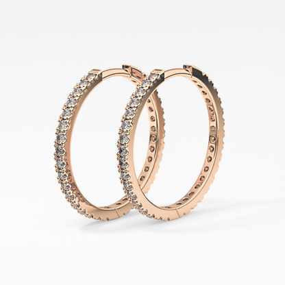 0.4 TCW Round Lab Grown Diamond Stud Earrings