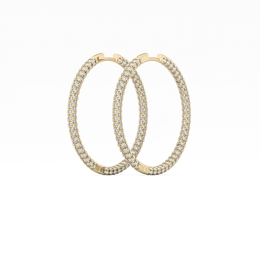 0.4 TCW Round Lab Grown Diamond Stud Earrings
