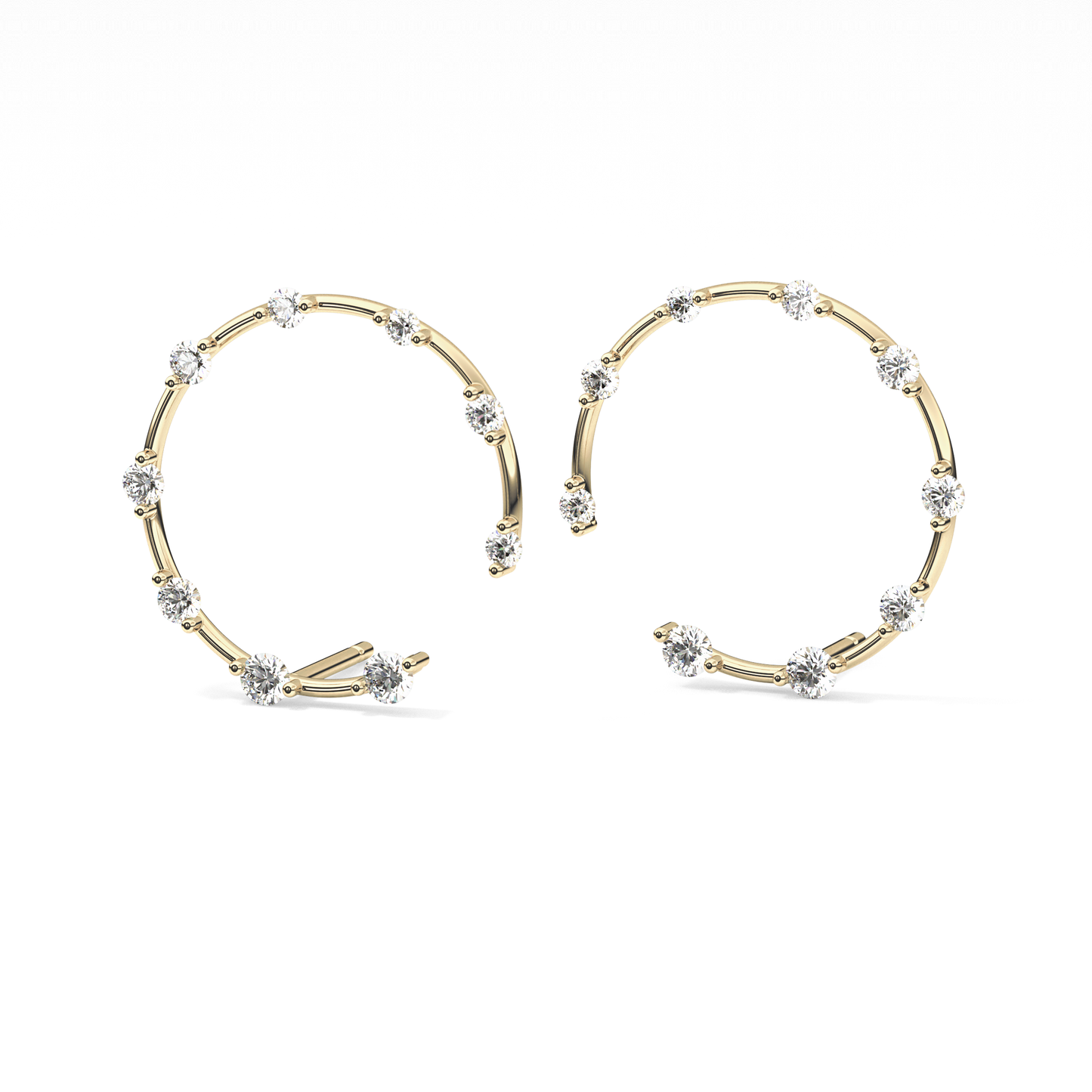 0.4 TCW Round Lab Grown Diamond Stud Earrings