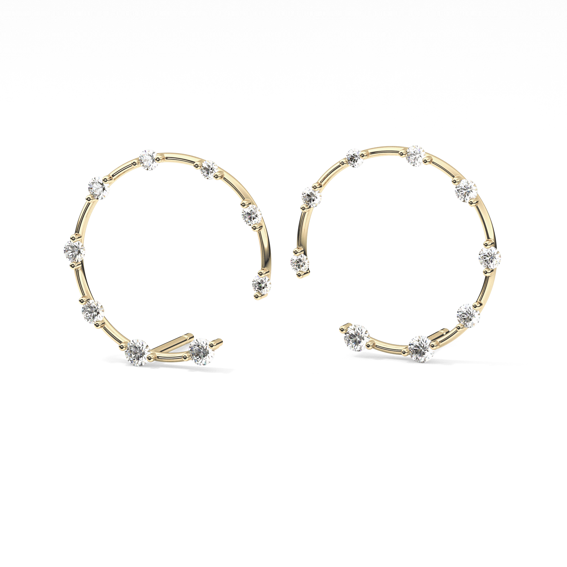 0.4 TCW Round Lab Grown Diamond Stud Earrings