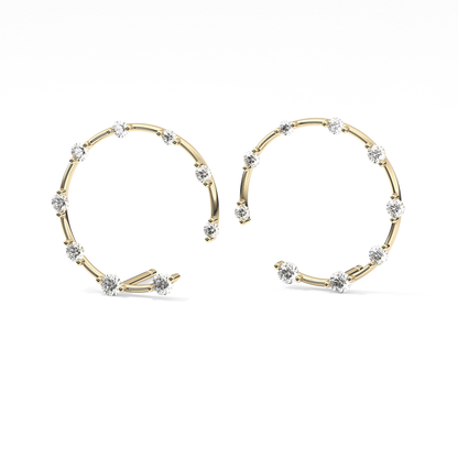 0.4 TCW Round Lab Grown Diamond Stud Earrings