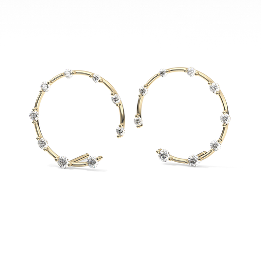 0.4 TCW Round Lab Grown Diamond Stud Earrings