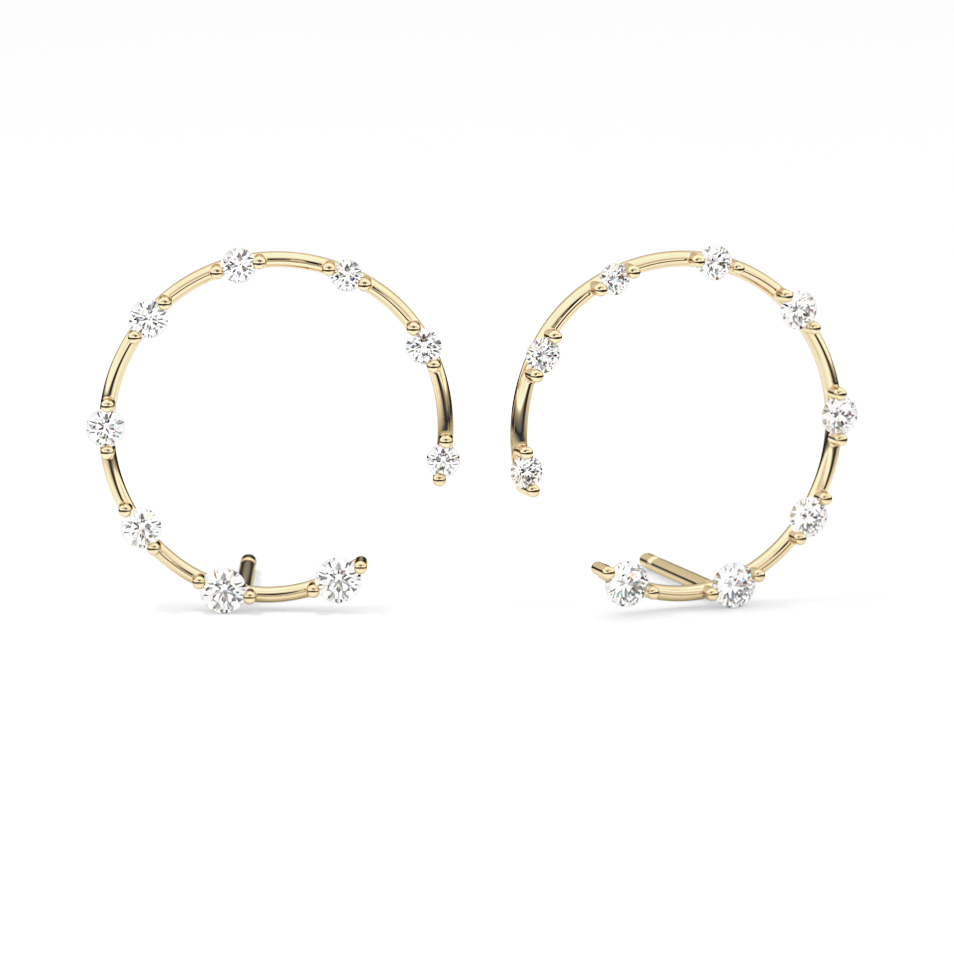 0.4 TCW Round Lab Grown Diamond Stud Earrings