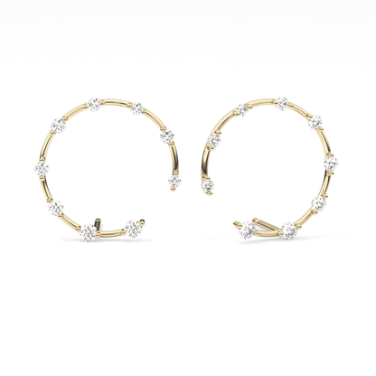 0.4 TCW Round Lab Grown Diamond Stud Earrings