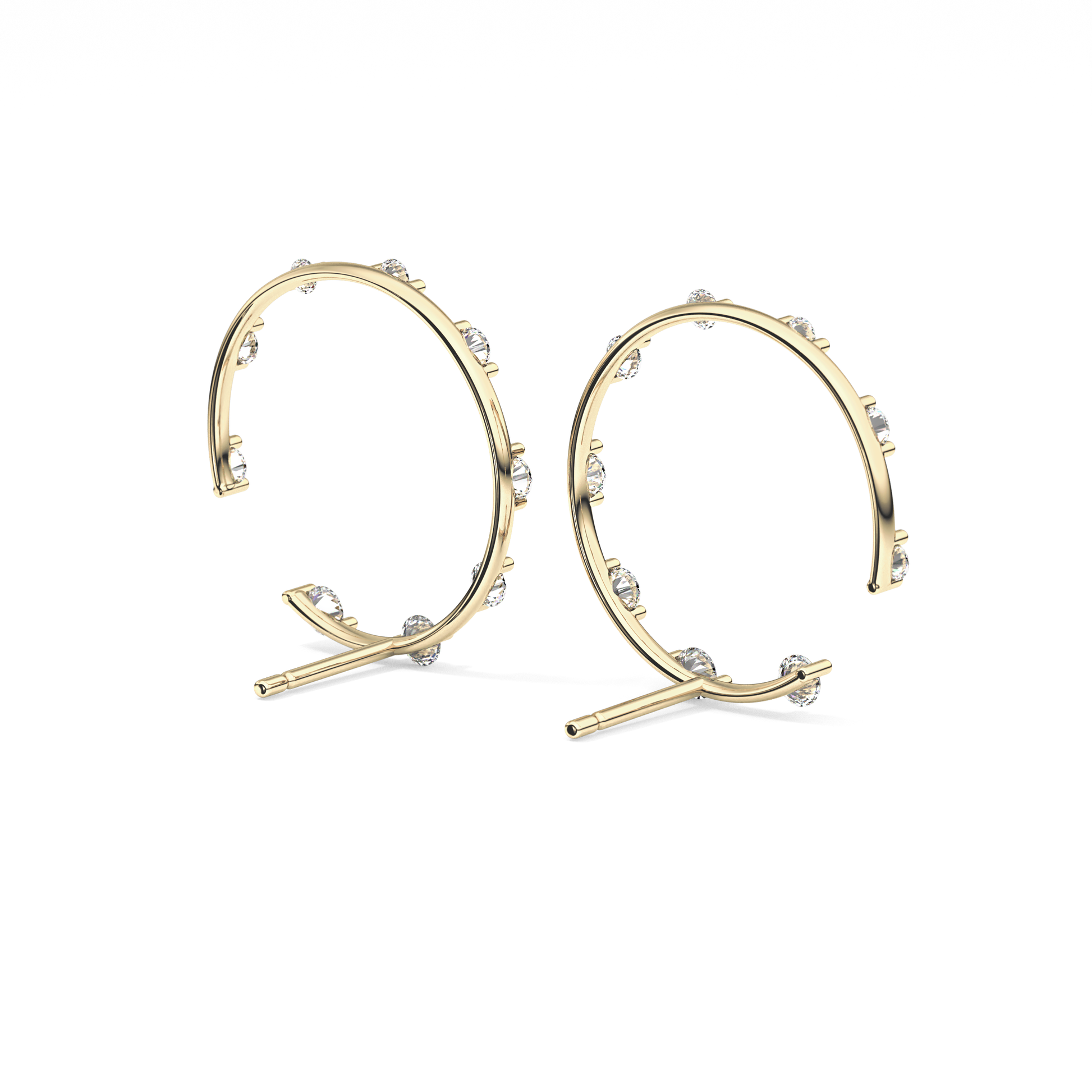 0.4 TCW Round Lab Grown Diamond Stud Earrings