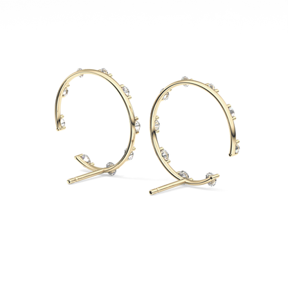 0.4 TCW Round Lab Grown Diamond Stud Earrings
