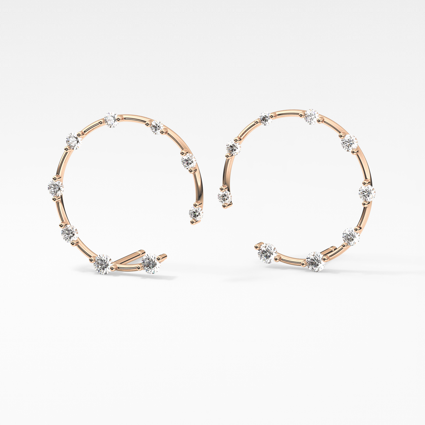 0.4 TCW Round Lab Grown Diamond Stud Earrings