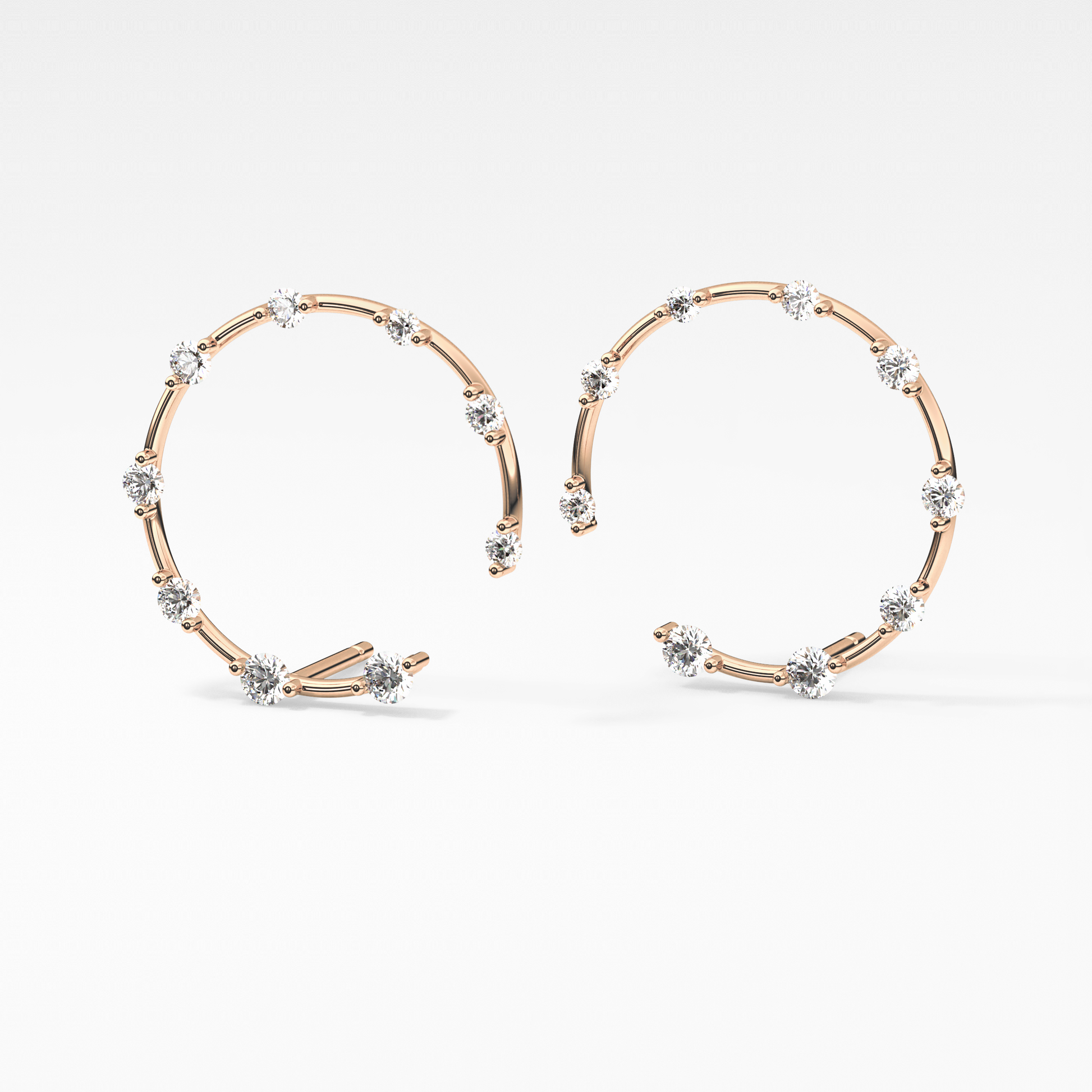 0.4 TCW Round Lab Grown Diamond Stud Earrings