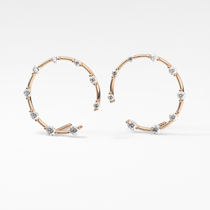 0.4 TCW Round Lab Grown Diamond Stud Earrings