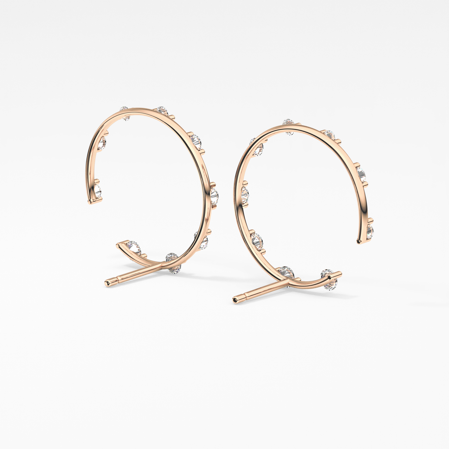 0.4 TCW Round Lab Grown Diamond Stud Earrings