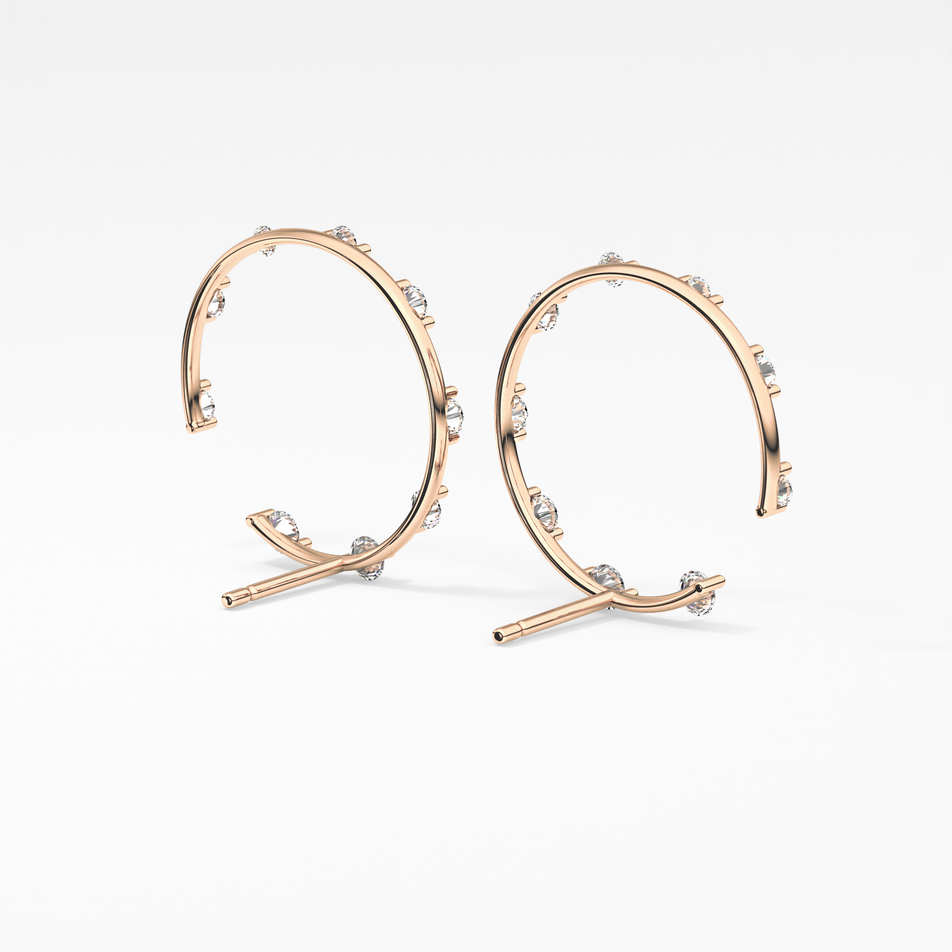 0.4 TCW Round Lab Grown Diamond Stud Earrings