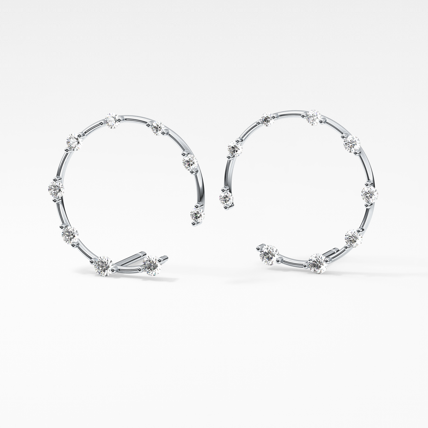 0.4 TCW Round Lab Grown Diamond Stud Earrings