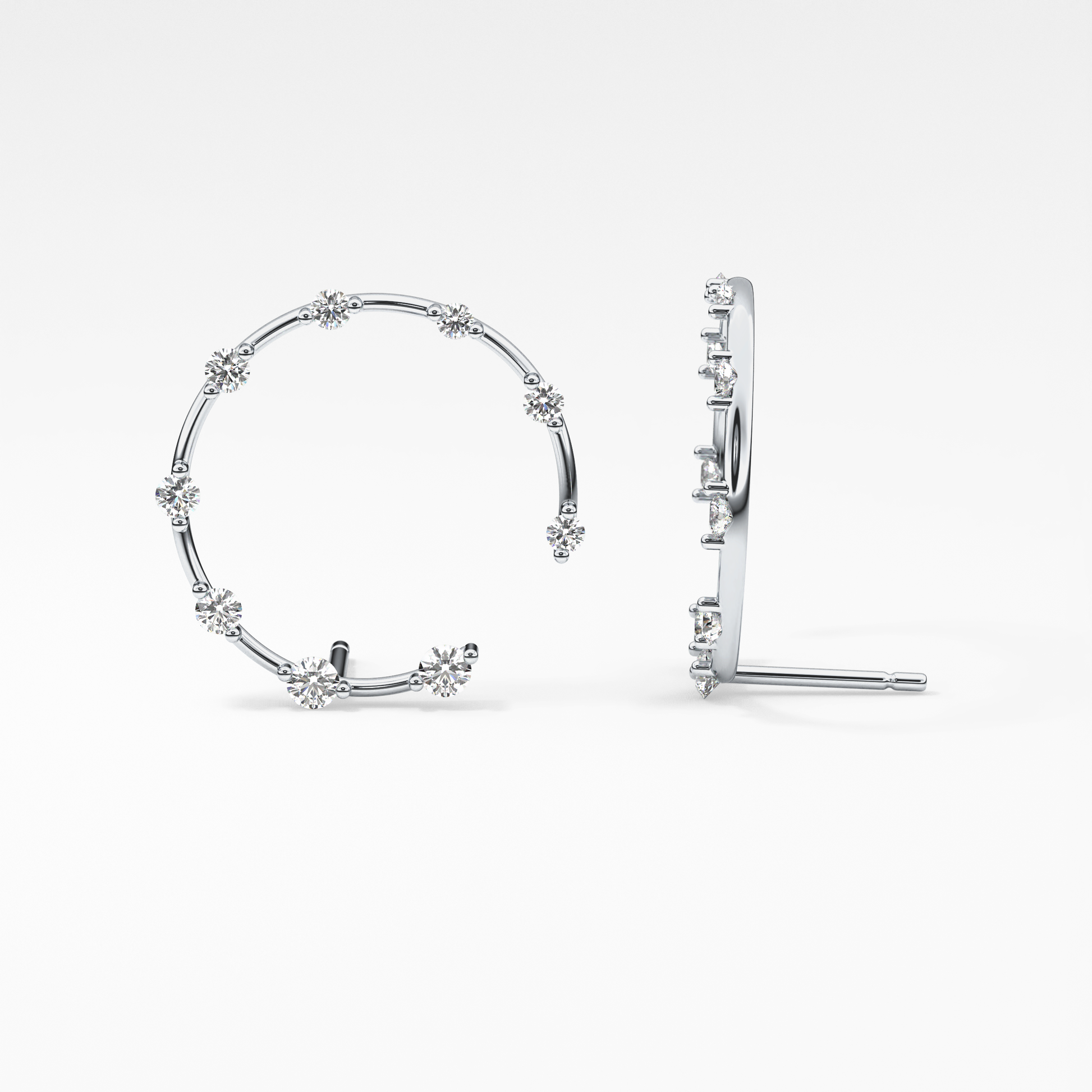 0.4 TCW Round Lab Grown Diamond Stud Earrings