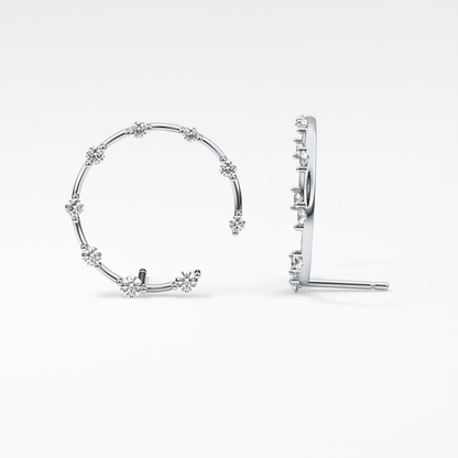 0.4 TCW Round Lab Grown Diamond Stud Earrings