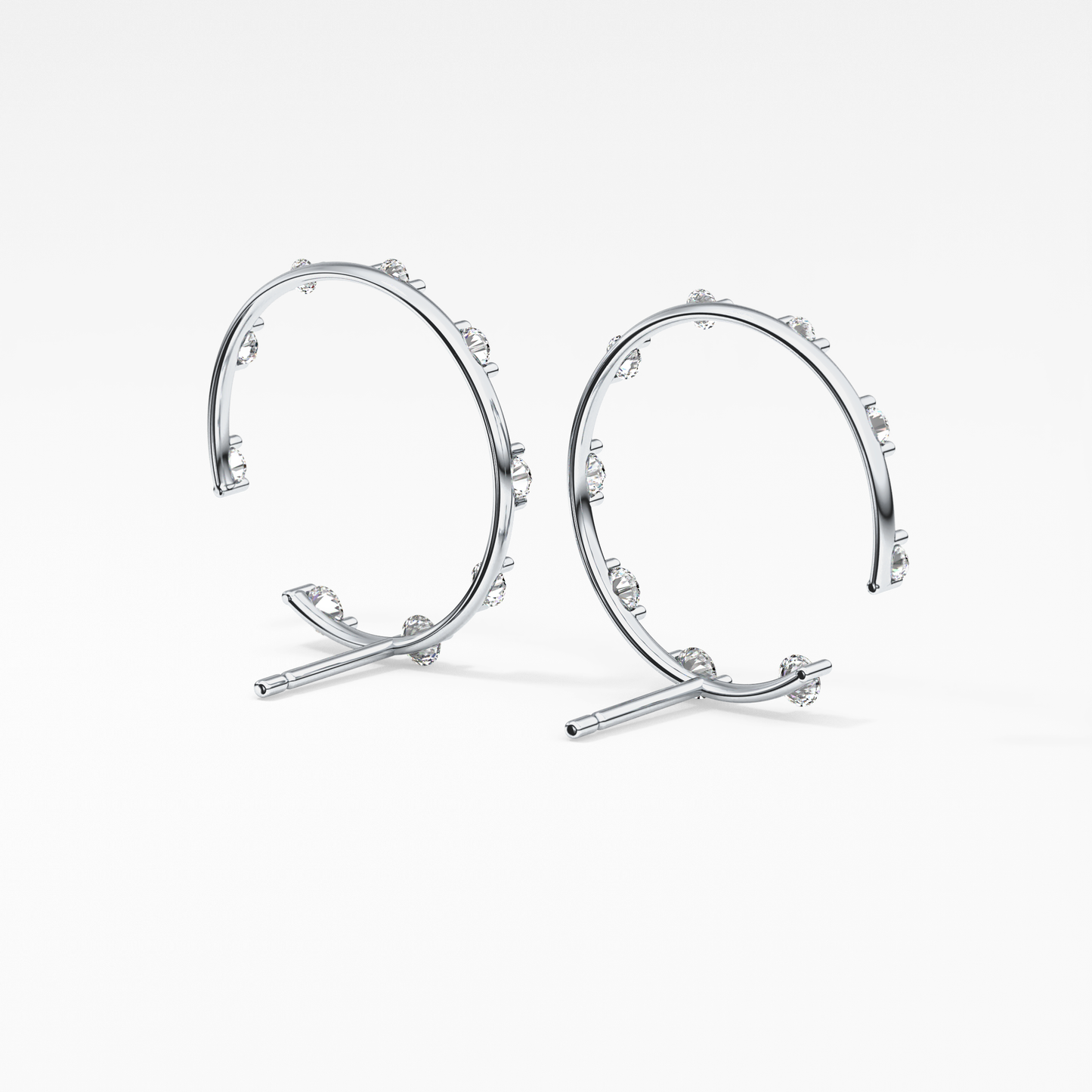 0.4 TCW Round Lab Grown Diamond Stud Earrings