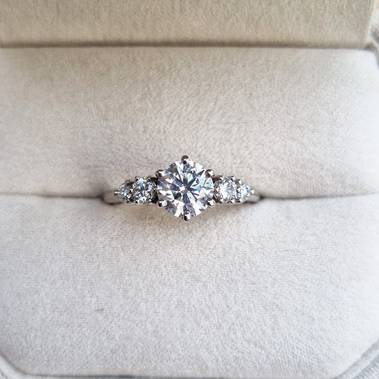 Round Cluster Lab Grown Diamond Engagement Ring