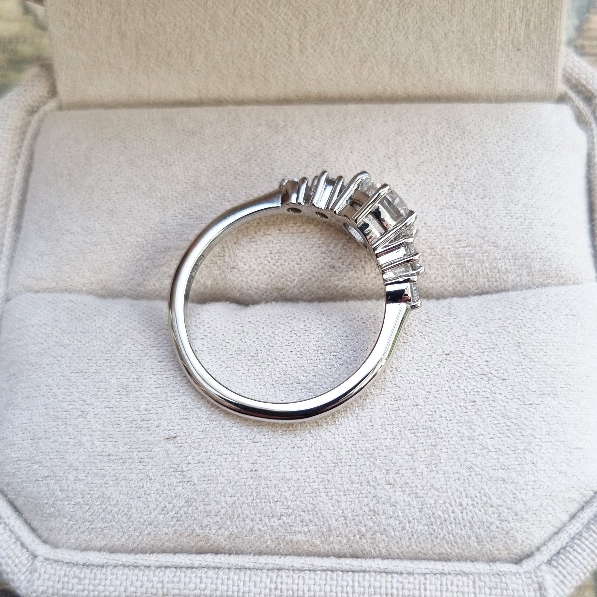 Round Cluster Lab Grown Diamond Engagement Ring