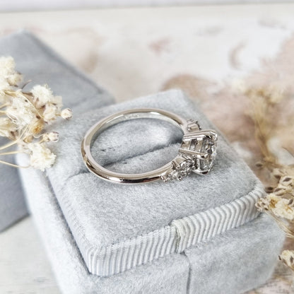 Round Cluster Lab Grown Diamond Engagement Ring