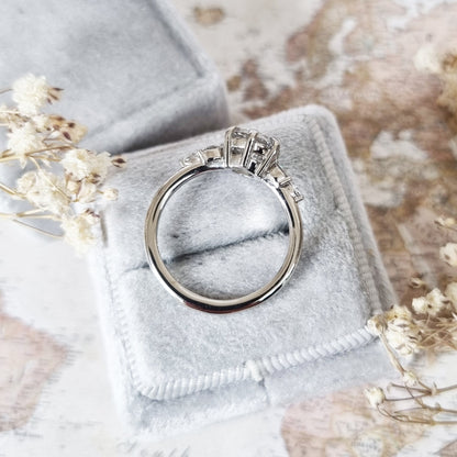 Round Cluster Lab Grown Diamond Engagement Ring