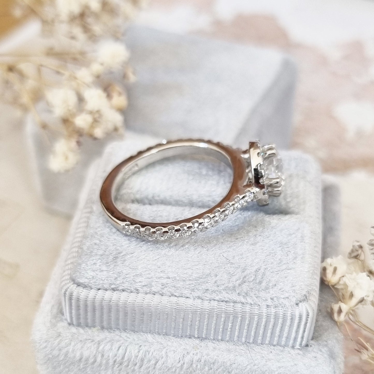 Round Halo Lab Grown Diamond Engagement Ring