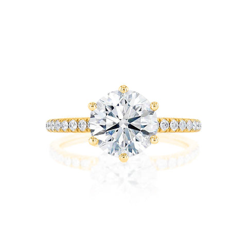 2.20 CT Round Shaped Moissanite Solitaire Engagement Ring 4