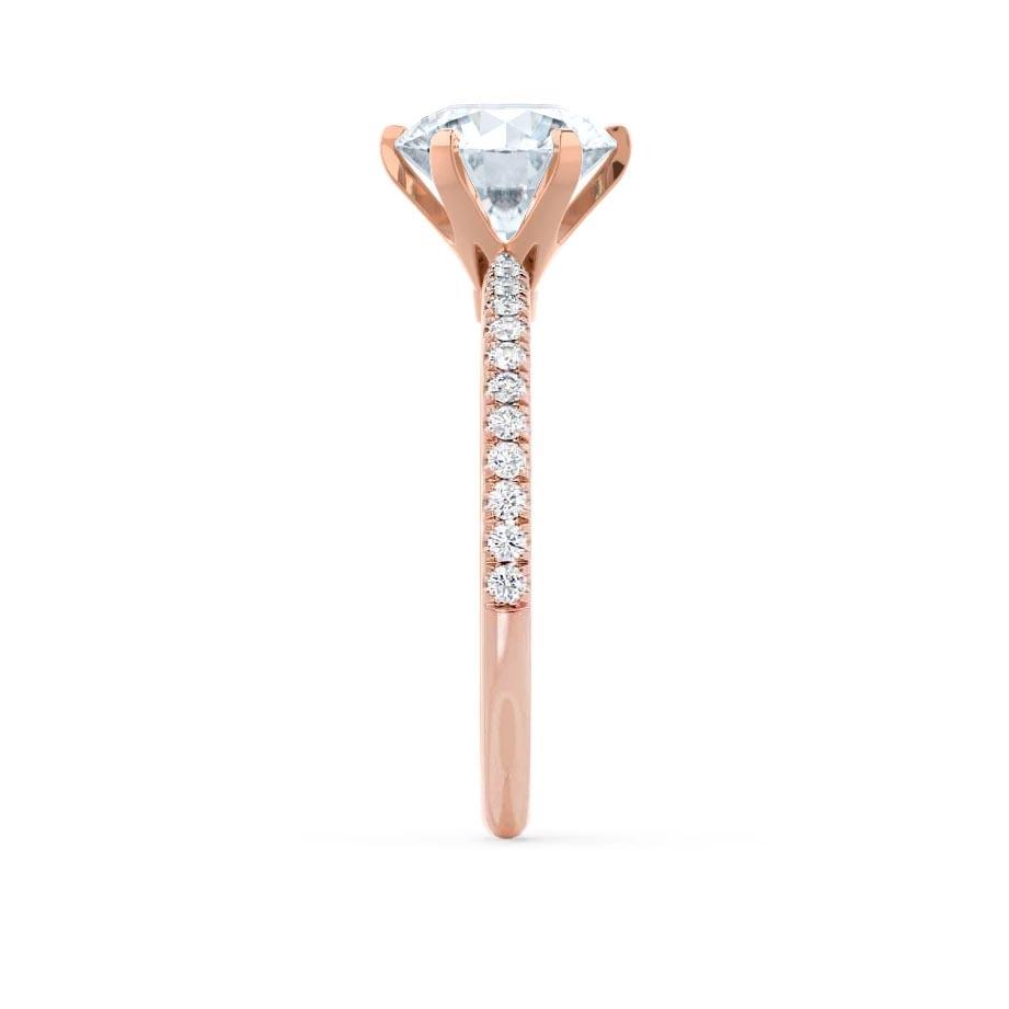 Round Pave Lab Grown Diamond Engagement Ring