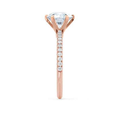 Round Pave Lab Grown Diamond Engagement Ring