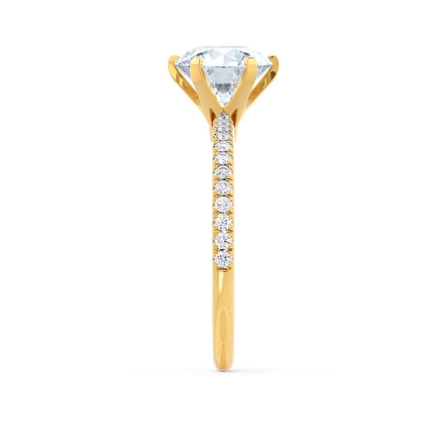 Round Pave Lab Grown Diamond Engagement Ring