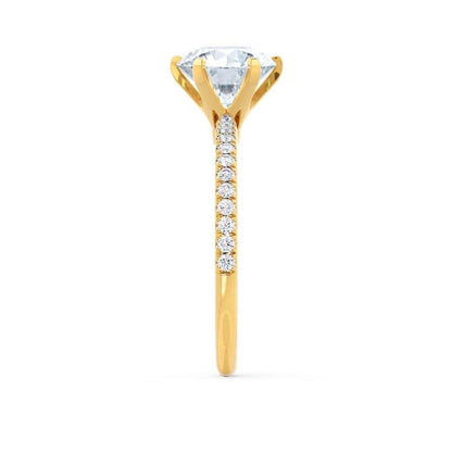 Round Pave Lab Grown Diamond Engagement Ring