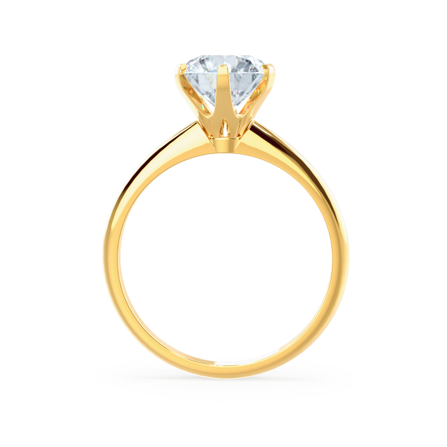 Round Solitaire Lab Grown Diamond Engagement Ring