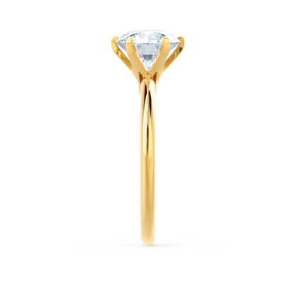 Round Solitaire Lab Grown Diamond Engagement Ring